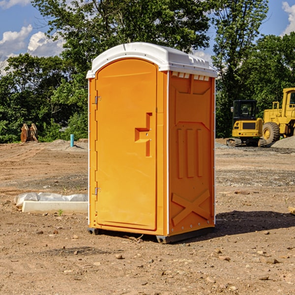 how often are the porta potties cleaned and serviced during a rental period in Round Top